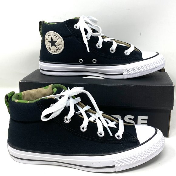 Converse CTAS STREET MID Top Canvas Black Camo Wmn - Picture 8 of 10